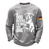 Men's Casual Loose Fit Crew Neck Sweatshirt with Graphic Print Long Sleeve Comfortable Pullover for Everyday Wear