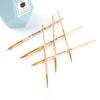 6 Pack Nylon Hair Art Paint Brushes Different Sizes Tips for Acrylic Oil Watercolor Face Rock Painting Art Students Gift
