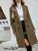 Herbst/Winter Zweireihiger Wollmantel mit Revers - Kollektion 2025