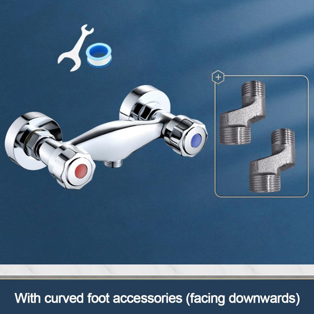 Double Control Out Water Inlet Valve Metal Diverter Valve Durable Water Tap Mixing Valve