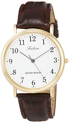 

Citizen Q&Q Q996-104 Men s Watch, Analog Waterproof, Leather Strap, Brown, white/brown, Watch Cheap Citizen, Pair, Casual