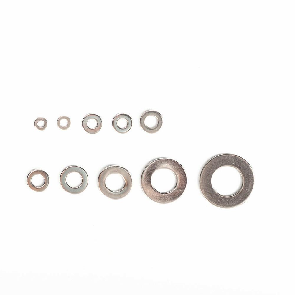 600pcs Flat Washer 304 Stainless Steel Washers Assortment Set Value Kit