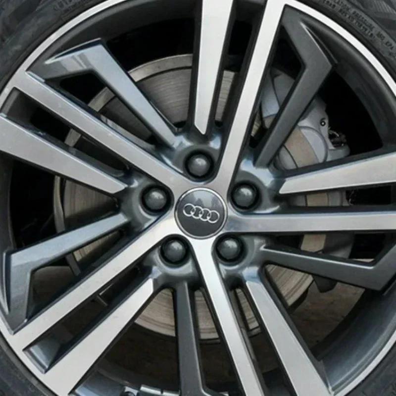 For Audi 60/61/68/69/77MM 4pcs Car Wheel Center Hup Cap Cover A4 A6L A7 A8 A3 A5 A6 S3 S4 Q3 Q5 Q5L Q7 Modification