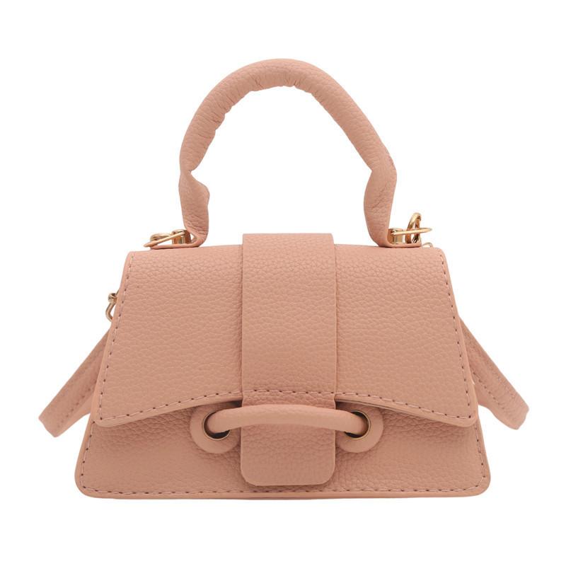 Solid color simple temperament handbag 2025 summer new versatile ins shoulder messenger bag small square bag Korean version of women