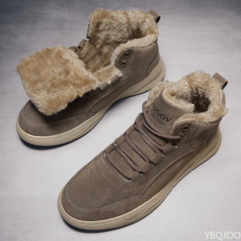Fashionable versatile ankle boots Men Anti-slip new winter Outdoor Casual comfortable men shoes minimalist worm men boots
