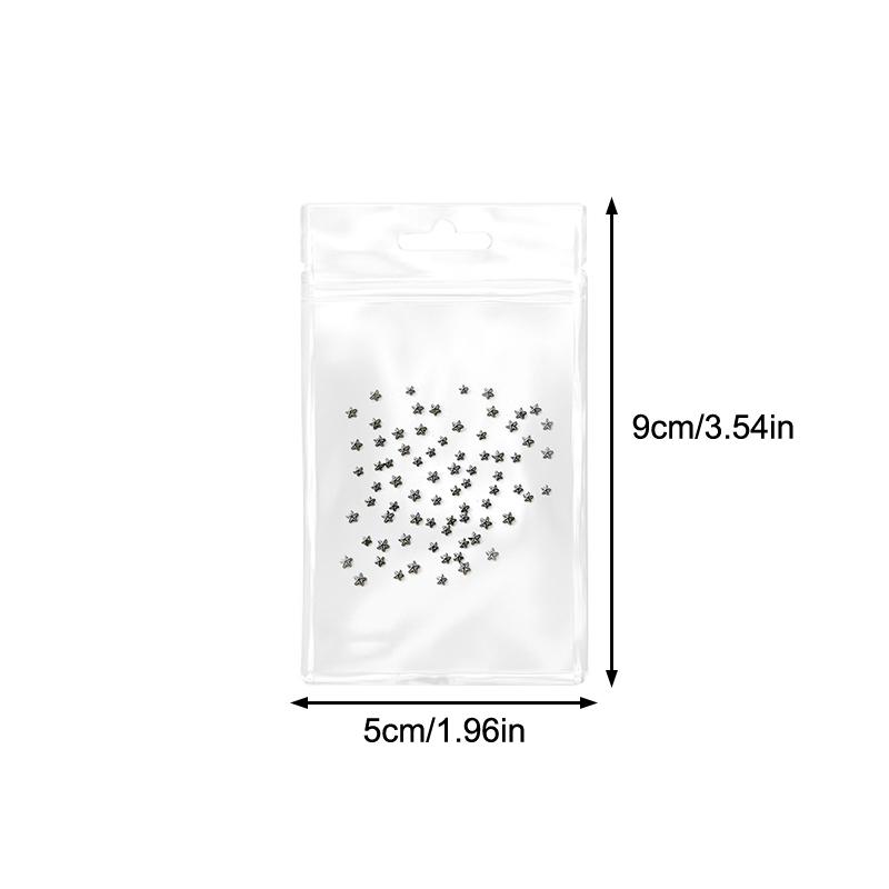 100Pcs Mini Star Nail Diamond Mixed Size Alloy Girl Nail Charm Nail Art Decoration Diy Accessorie Stereoscopic