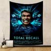 Total Recall Tapestry Wall Hanging, Paul Verhoeven Arnold Sci-Fi Art, Retro Action Movie Wall Decor for Bedroom Man Cave