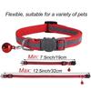 Safety Breakaway Cat Dog Collar Neck Strap Reflective Nylon Kitten Puppy Pet with Colorful Bell Puppy Pet Leash Accessories