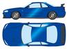 Make Up EIDOLON Scale BUILT BY LEGENDS Skyline Bayside Blue Finished Model EML130B 1/18 Mine's GT-R (BNR34)