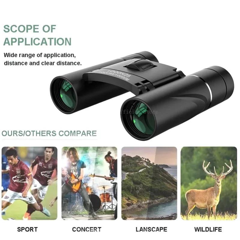 1000x25 Zoom HD Professional Powerful Binoculars Long Range Telescope Monocular Low Night Vision for Travel