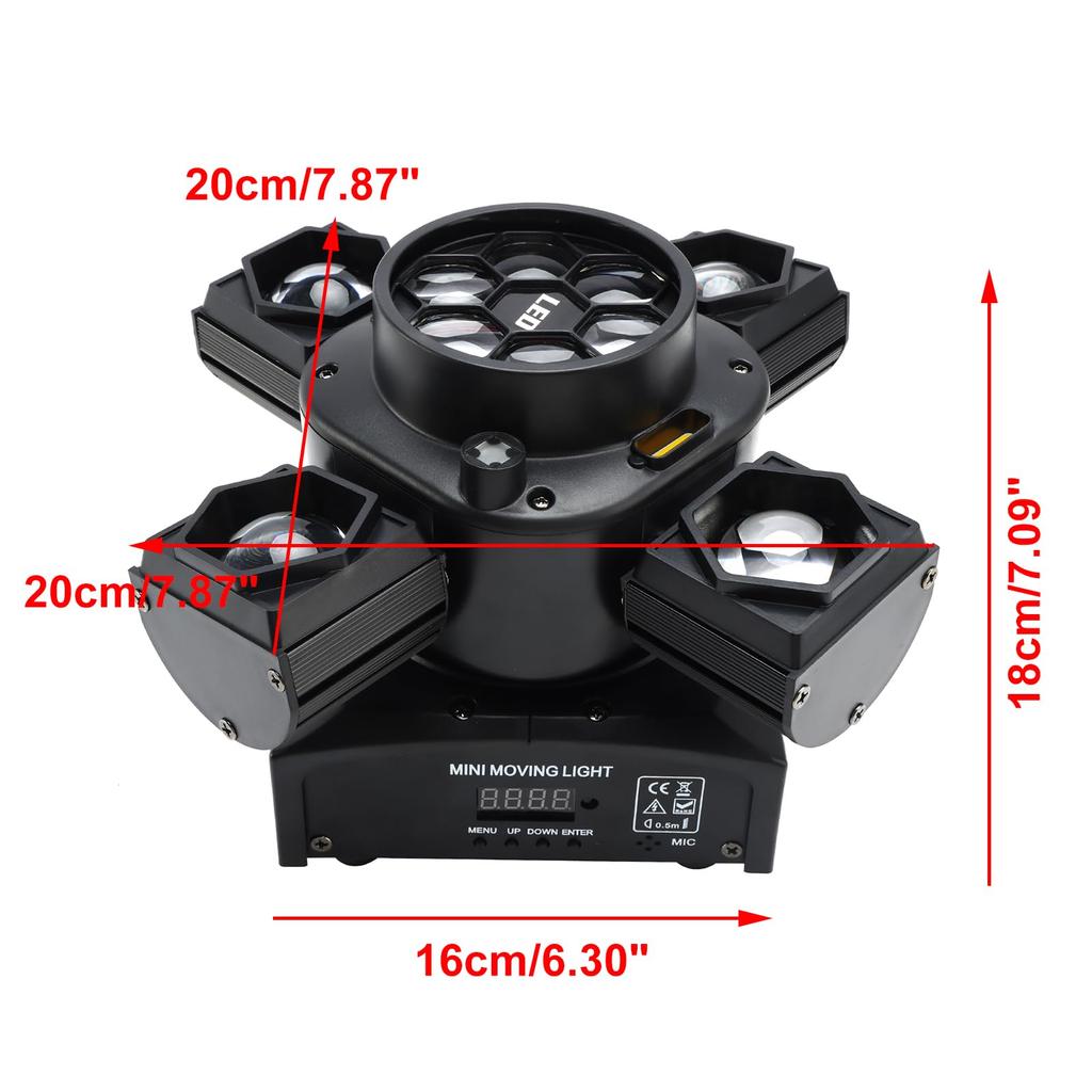 Frezon Stage Light LED Disco Light 80W Luminozitate ridicată Efect stroboscopic multifuncțional Iluminare scenă Canale DMX512 Dimmare super lină