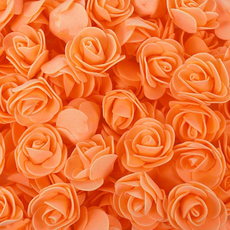 50/100/200Pcs 3.5cm PE Foam Rose Head Artificial Flower For Wedding Birthday Party Home Decor DIY Bear Rose Valentines Day Gifts