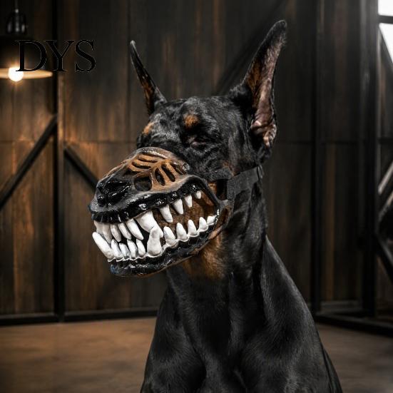 Medium And Large Dog Muzzle Hell Hound Muzzle, Halloween Creepy Cosplay Customized Party Costume with Adjustable Strap for Dogs