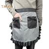 Kitchen Apron with Double Pockets Ruffle Trimmed Half Apron Adjustable Ties Western Pastry Work Clothes Apron