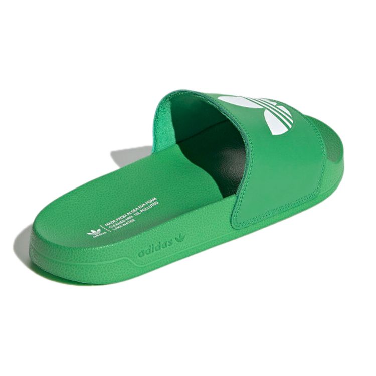 Adidas Originals Adilette Bequeme Lässige Schnelltrocknende Pantoletten Unisex Schuhe Grün Weiß FX5909