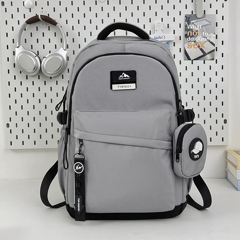 Schoolbag new Korean version college student couple schoolbag large capacity lightweight versatile travel backpack fashionable atmosphere
