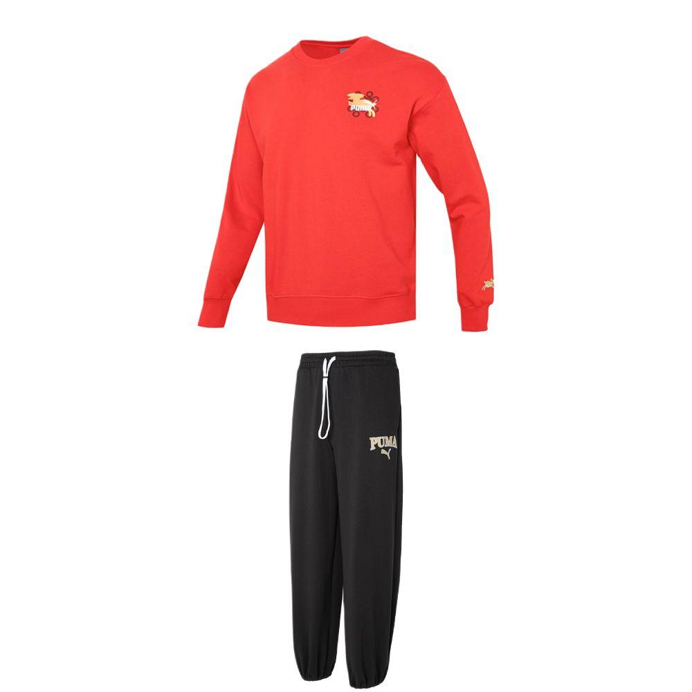 

Puma Свитшот с круглым вырезом, спортивный комплект с длинным рукавом и капюшоном на шнурке, дышащие брюки с манжетами, мужские худи 677414-11+682928-01 2XL