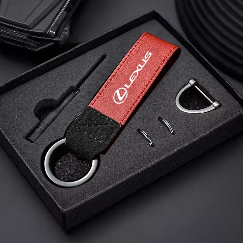 

Leather Car Keychain Key Ring Chain Pendant Holder Gifts For Lexus GS F Sport 350 Ct200h Uvx 250h Nx 300h Rx Auto Accessories