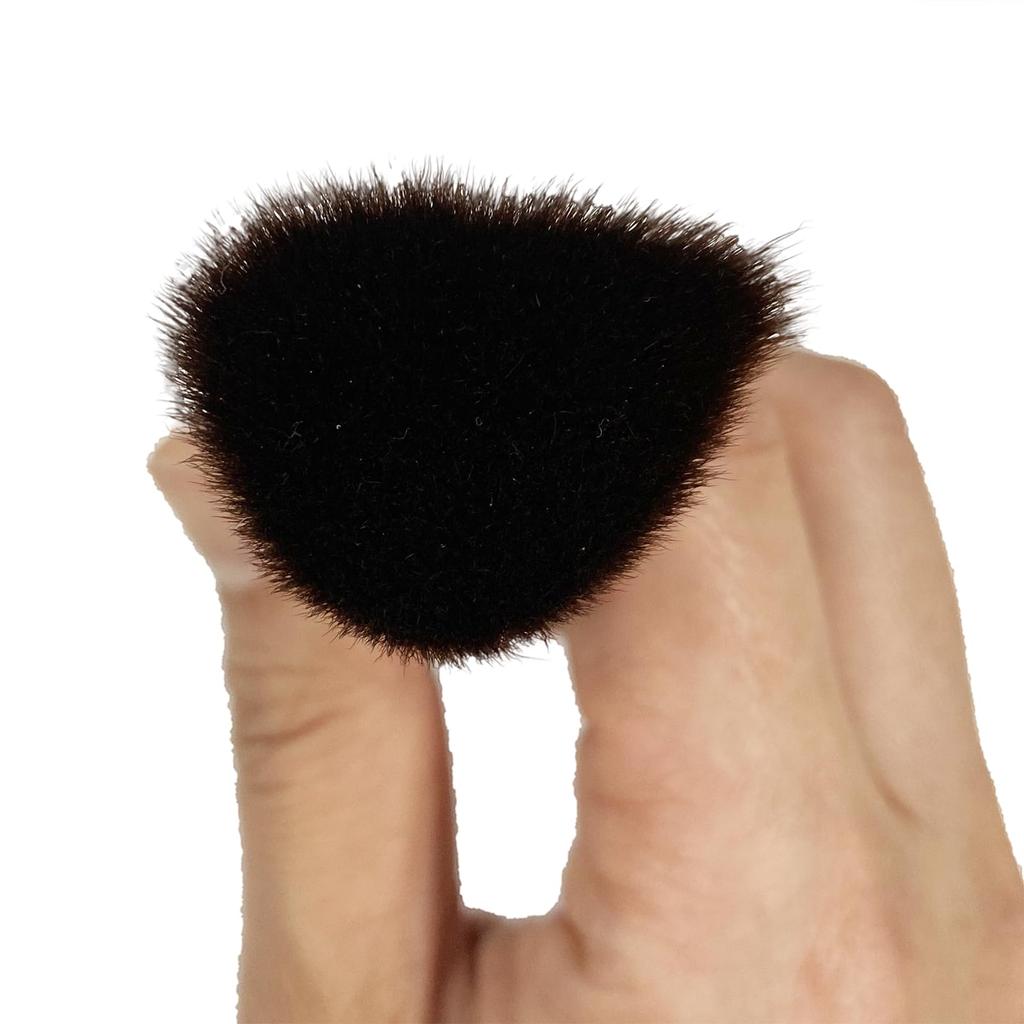 Shishida Seishindo Pędzel do makijażu Pędzel do podkładu Duży diagonalny płaski Wyprodukowano w Japonii Czarny Ok.. 12,5 x 3 x 2,3 cm LQ-04