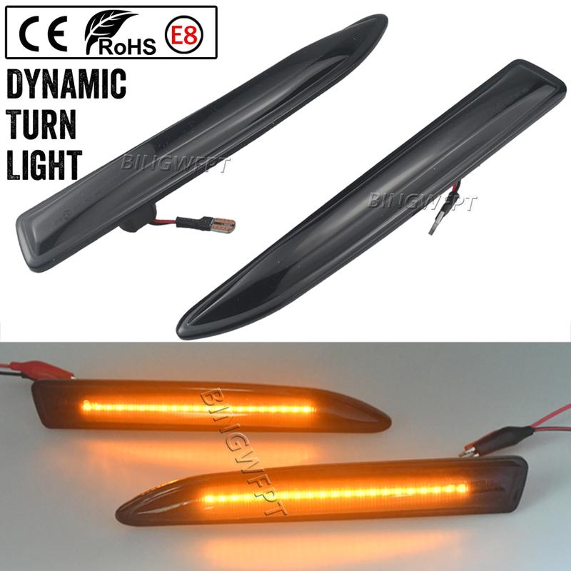 Turn Signal Blinker Lamp Smoked Dynamic LED Side Marker Light Amber For Ford Mondeo Mk4 Hatchback Saloon Estate (BA7) 2007-2015