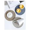 6pcs Round Braided Placemat Woven Placemats Anti-Slip Dining Table Mats Non-Slip Tableware Bowl Pads Kitchen Table Mats Party Christmas Everyday Use