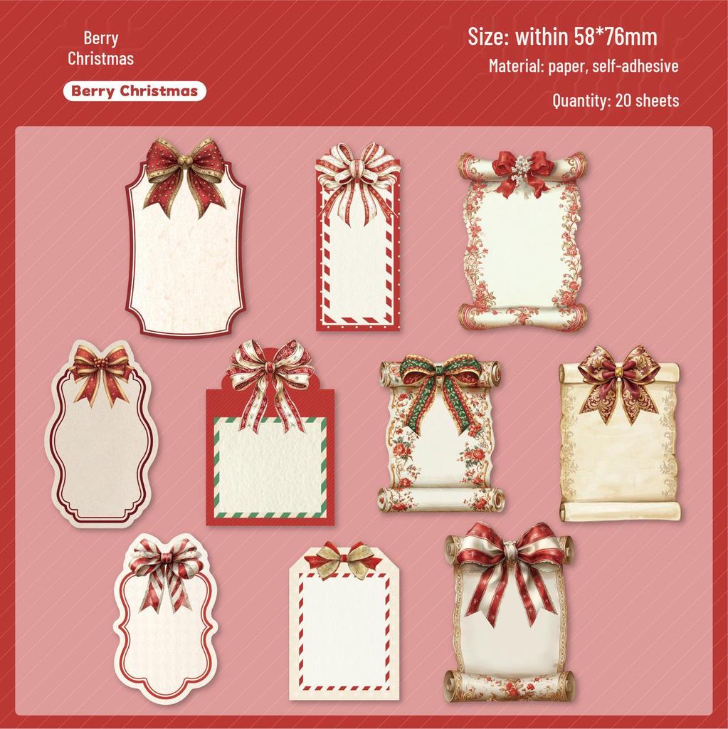 RetroStory Ručně psané festivalové nálepky - Kreativní dárek a dekorace účtu (20 poznámkových listů)