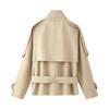 INS Beliebter Klassischer Britischer Stil Vielseitige Kurze Trenchcoat Jacke für Damen