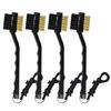 Double Sided Golfs Head Brush with Spikes for Cleaning Grooves Shoes Golfs Club Cleaner Brush with Retractable Carabiner