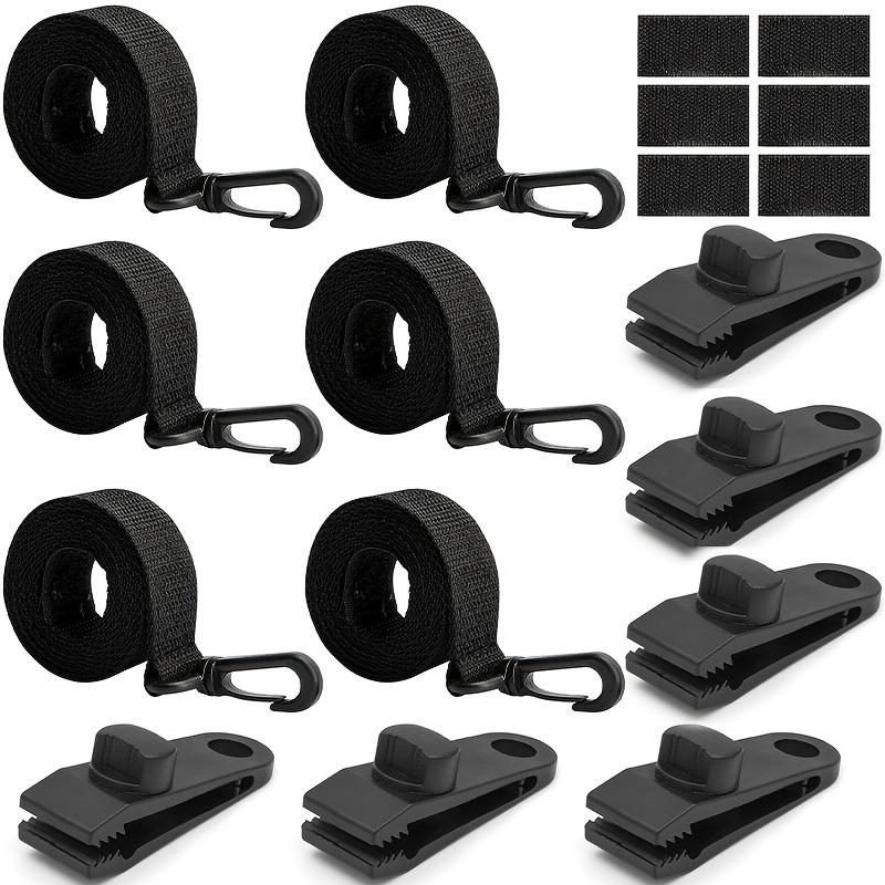 18 Pcs Solar Cover Reel Install Kit Tie Down Straps Clips For Inground Pool Hook Straps Clips Contact Holders Swimming Pool Gear
