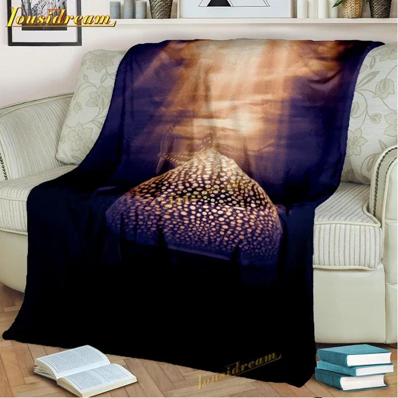 Whale Shark Blanket Soft Warm Throw Fleece Blanket Shark Sheet Bedspread Sofa Throw Light Thin Mechanical Wash Flannel Blankets