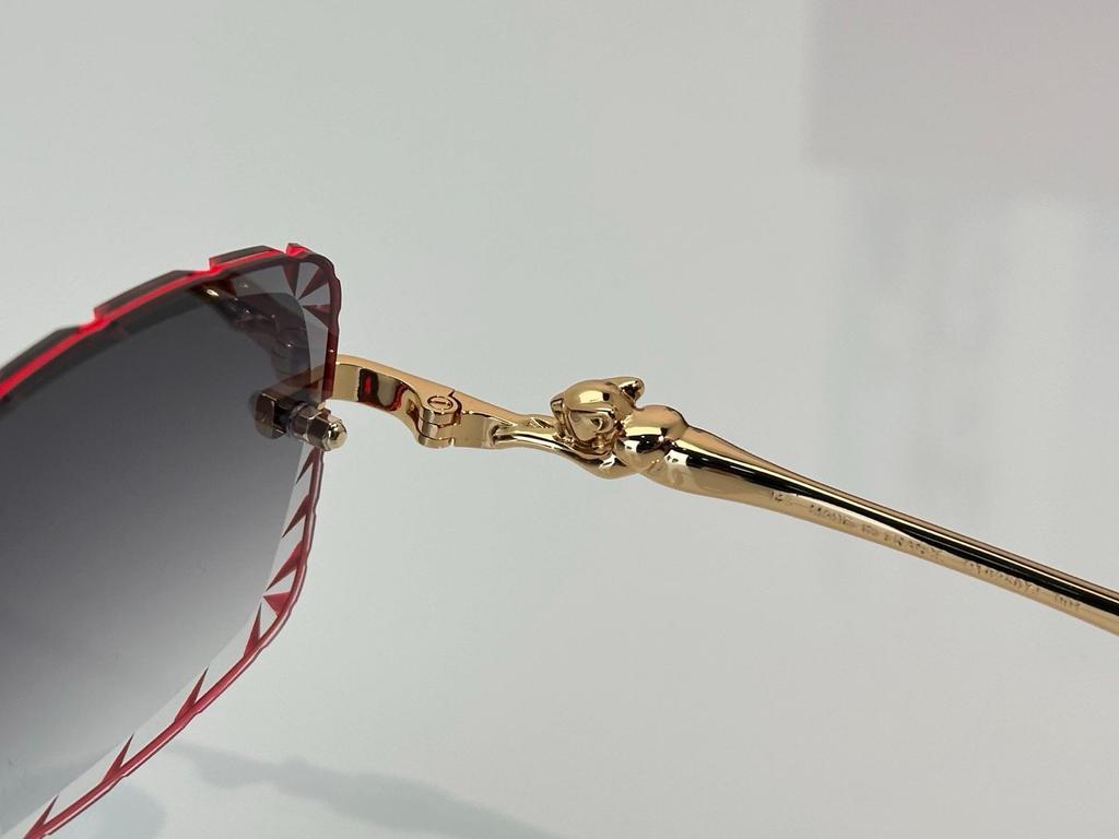 CT02507J Unisex Frameless Leopard Sunglasses - Fashionable, Versatile, Photochromic for Parties and Vacations