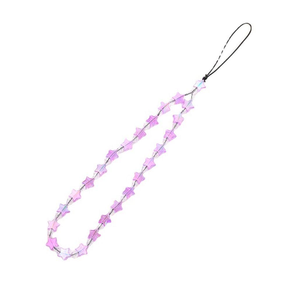 Y2K Heart Beaded Phone Strap Anti-Lost Mobile Phone Lanyard Chain  Phone Accessories