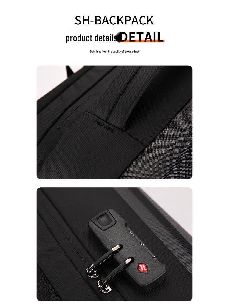 Commuter Hard Shell 15.6" Laptop Backpack with Large Capacity, Anti-Slip Chest Buckle, Durable Design