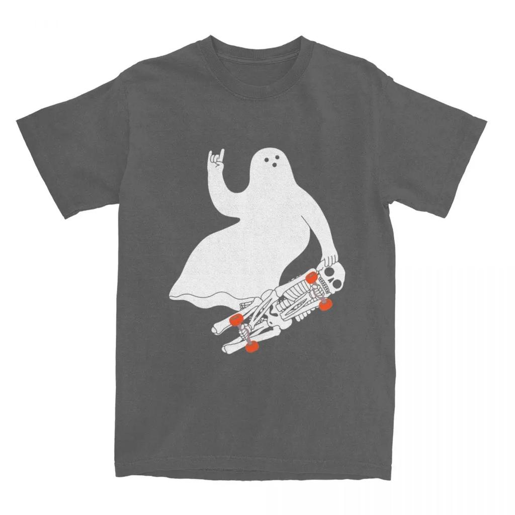 Ghost Skateboarding Shirt Accessories Men Women's Pure  Hipster Skateboard Lover Tees Short Sleeve Tops Summer