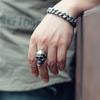 Retro Totenkopf Großer Ring für Männer Zinklegierung Farbe Punk Gothic Rock Hiphop Ring Handgefertigt Designer Zirkon Biker Accessoires Unisex Geschenk