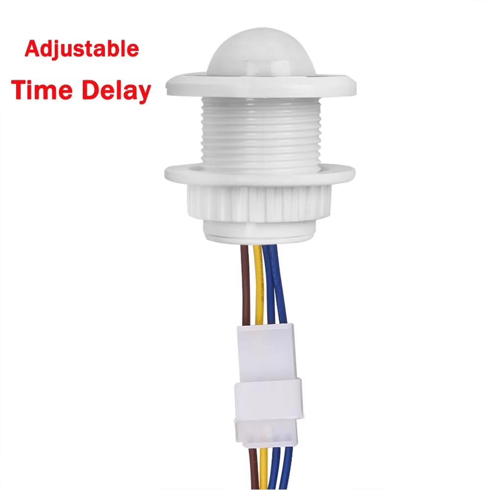 Adjustable Time Delay Switch Human Body Infrared Detector IR Infrared Motion Sensor Light Switch Indoor Light Sensor Switch 1PC