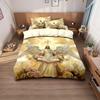 Set di biancheria da letto a tema Gesù in poliestere stampato, 3 pezzi, morbido e confortevole, disponibile in diverse misure e lavabile in lavatrice