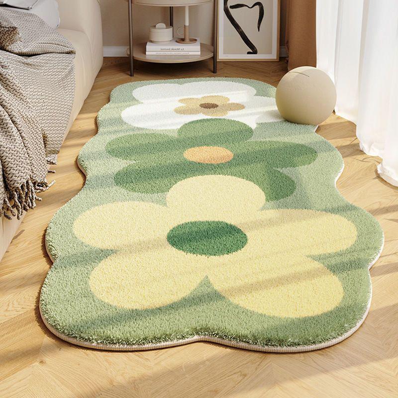 Cross-border Flower Imitation Cashmere Rug for Home, Living Room, Sofa, Bedroom, and Bedside