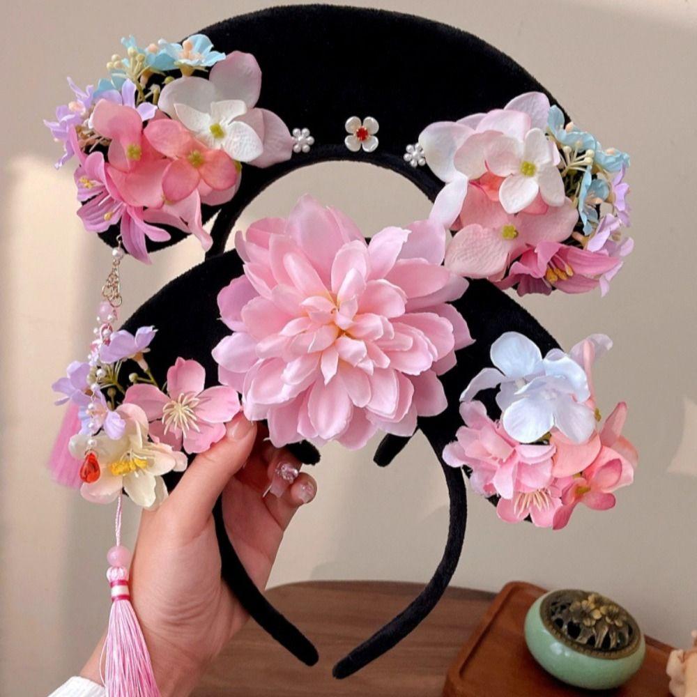 Tassel Ancient Style Headband Pearl Hanfu Hair Clip Chinese Style Headwear  Photograph Props