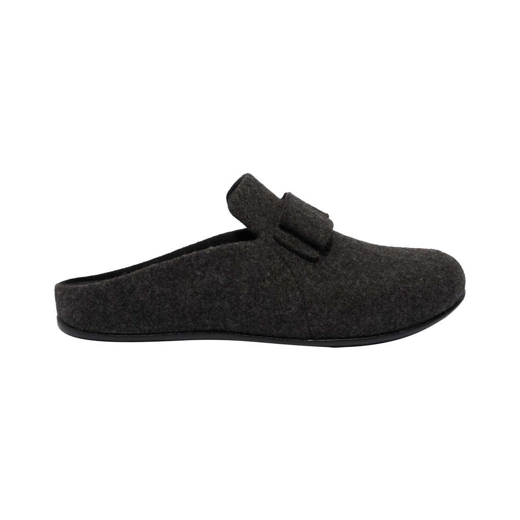 Fit Flop Womens/Ladies Chrissie II Haus E01 Bow Felt Slippers