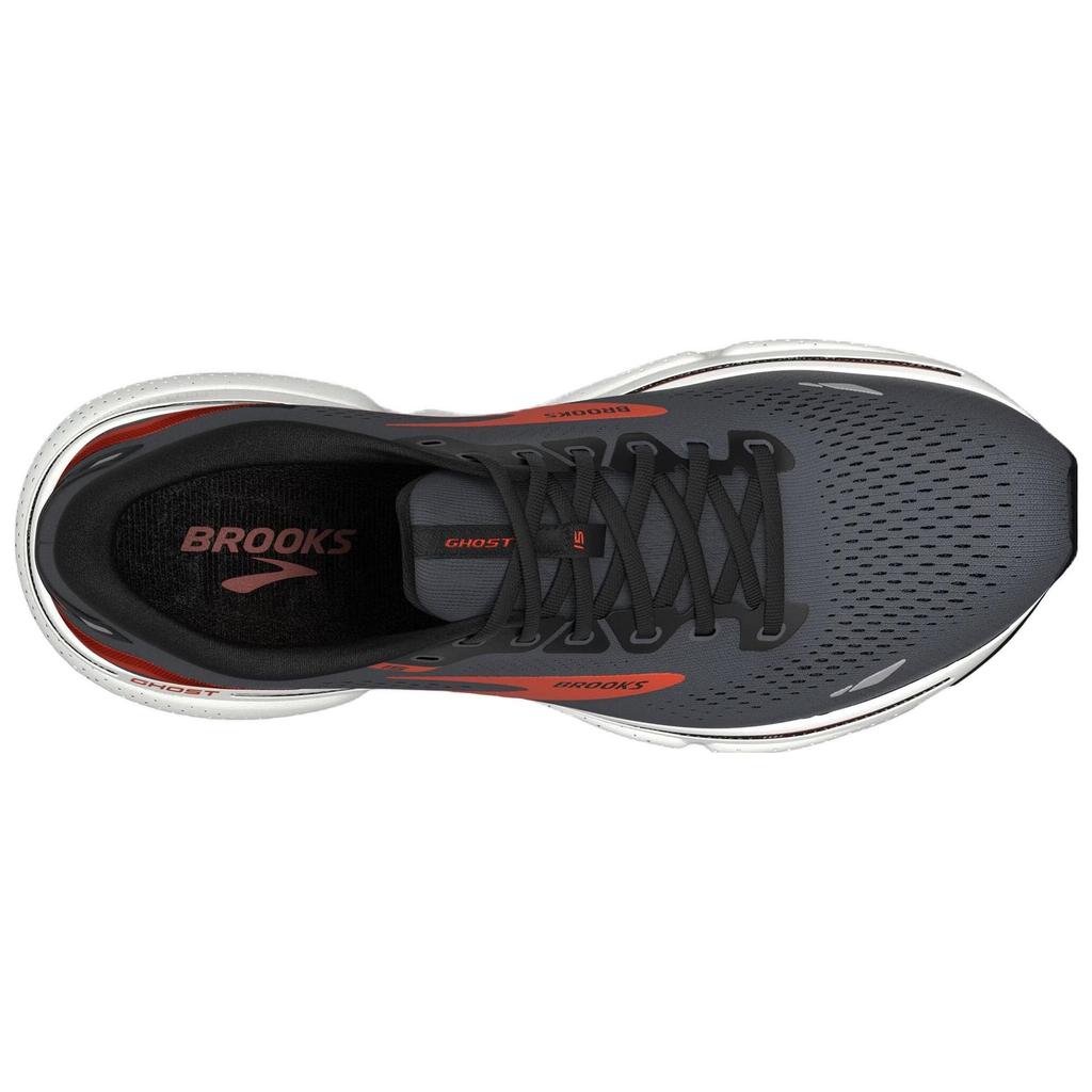 Brooks Ghost 15 Running Shoes Comfortable Non-Slip Low-Top Men sneaker Black Orange 110393-1D-024