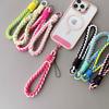 IN Korea Universal Braided Short Mobile Phone Lanyard Strap Hanging Chain Ring Cord with Patch Wrist Strap Cell Phone Detachable