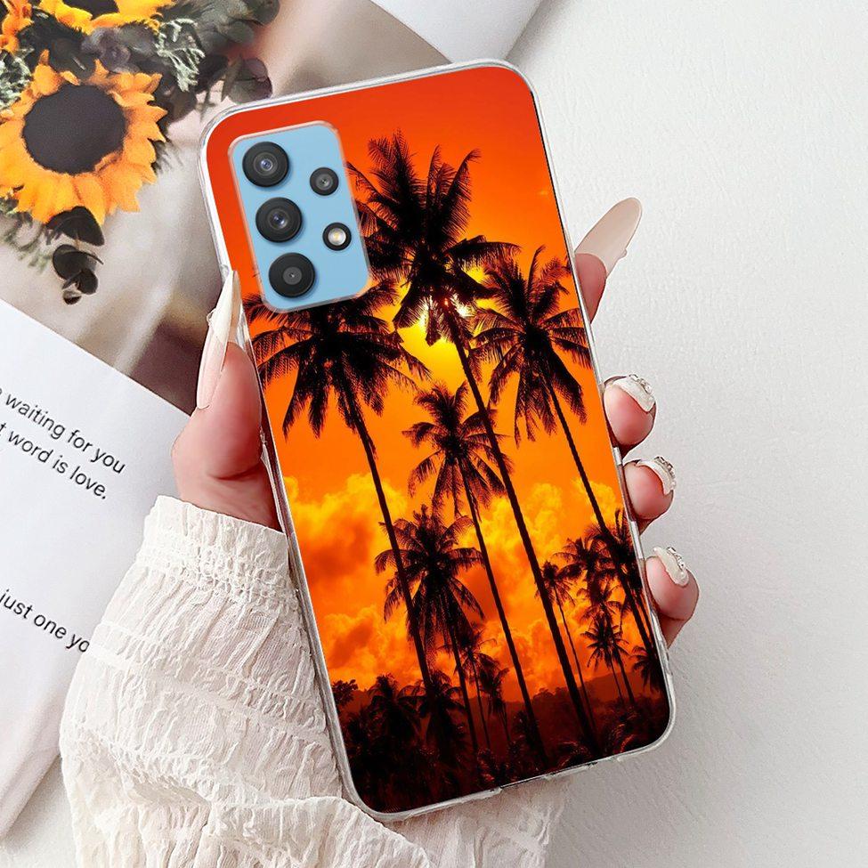 For Samsung A32 5G Case SM-A326B Clear Cute Cat Fashion Funny Painted Back Cover For Samsung Galaxy M32 5G Phone Case SM- M326B