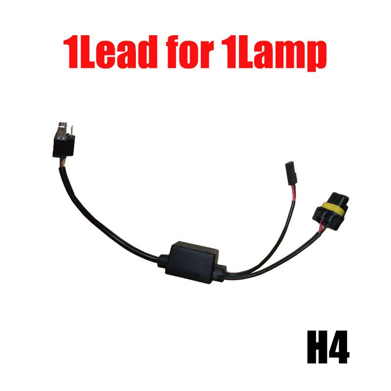 H4 LED Head Light Wiring Harness Kits with Relay Fuse for 12V Bi-Led HID Headlight Foglight Lens Wire Adapter Car Accessories