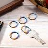 Titanium Alloy Key Titanium Key Holder Keychain Blue 14mm [REYLNXR] [ZHUOYUE] Ring, Ring, Lightweight, Anti-Loss, Anti-Fall (Dusty - - 10pcs)