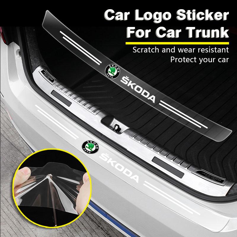 Transparent Car Trunk Badge Protective Sticker For Skoda Octavia Fabia A7 Kamiq Kapoq Kodiaq Rapid SCALA Superb Yeti Derivati