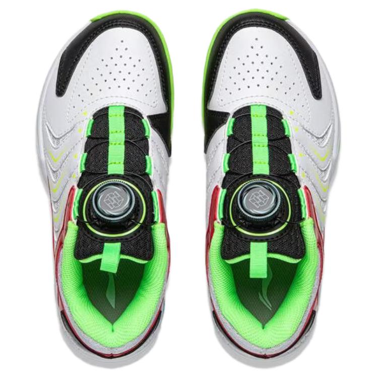 Li Ning Fabric Abrasion Resistant Breathable Low Top Kids' Badminton Shoes Unisex AYTW012