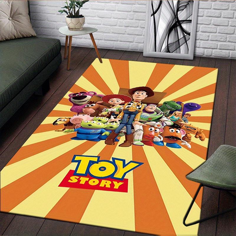 1pc Toy Story Pattern Area Rug Soft Flannel Floor Mat for Living Room, Office, Bedroom and Carpet, Sofa Coffee Table Floor Mat