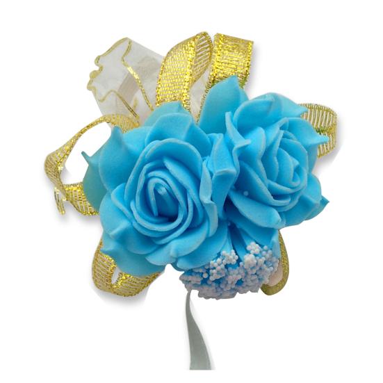 Foam Rose Flowers Bridal Bridesmaid Wrist Corsage Wedding Party Ribbon Bracelet