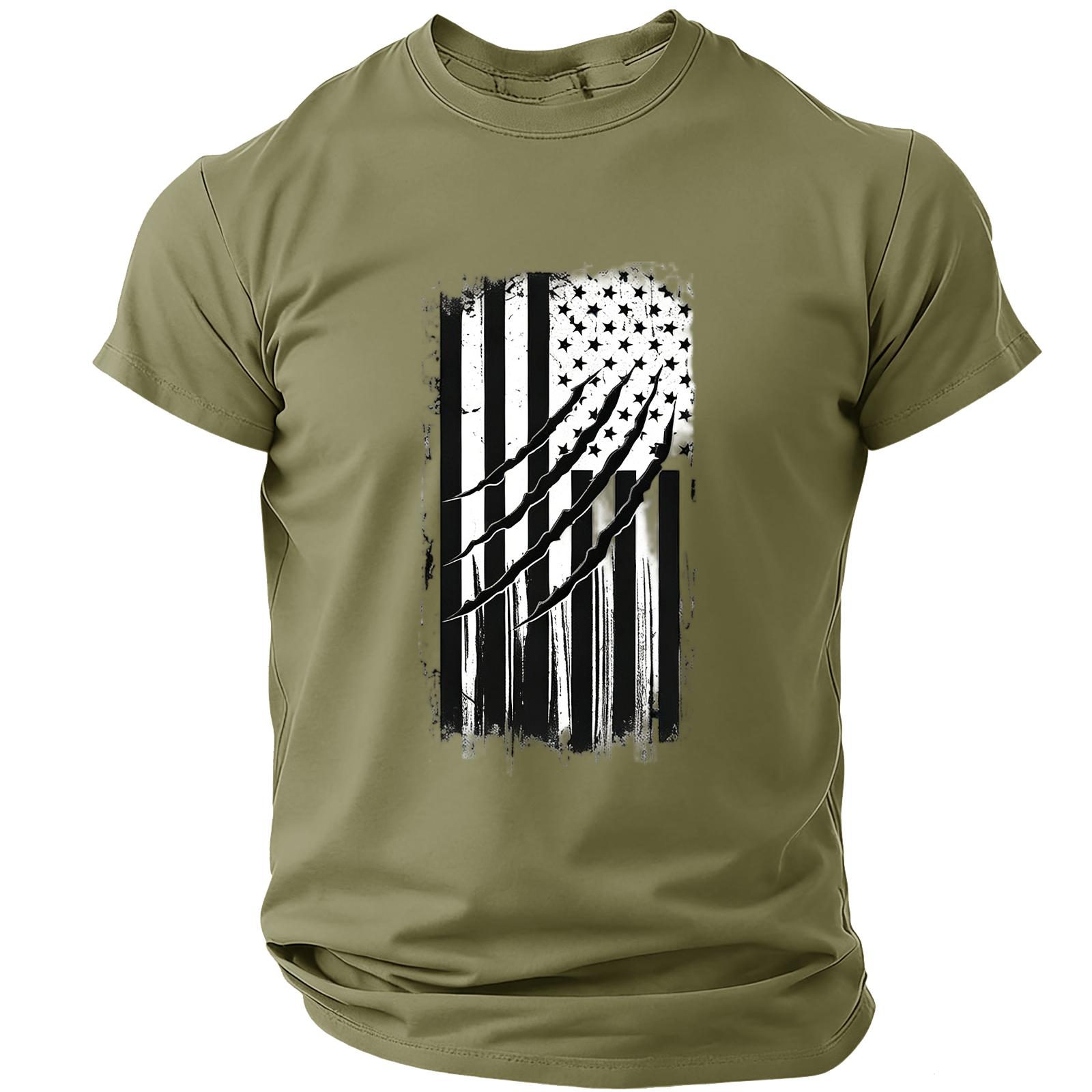 Мужская повседневная легкая дышащая футболка с круглым вырезом и коротким рукавом L